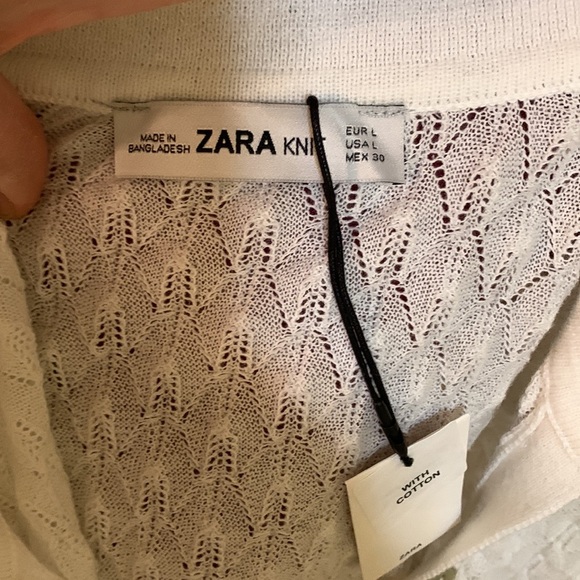 NWOT Zara knit top with collar and 3/4 sleeves 🔴 - Picture 9 of 13